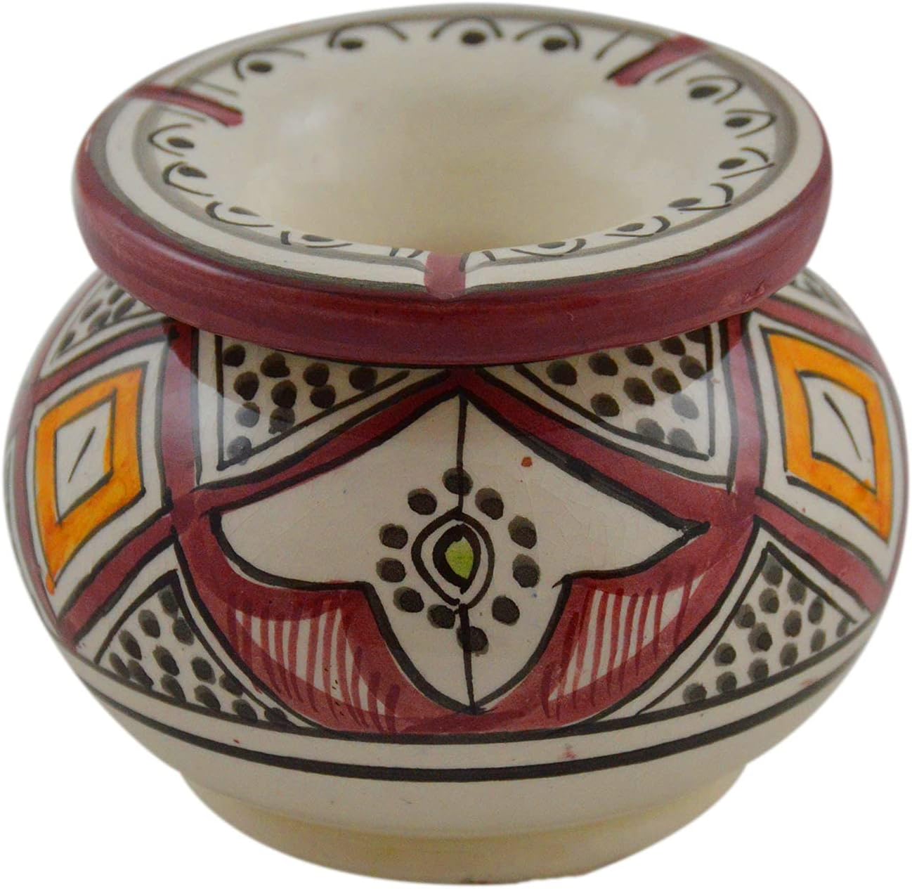 Ceramic Ashtrays Hand Made Moroccan smokeless Ceramic Vivid Colors Large