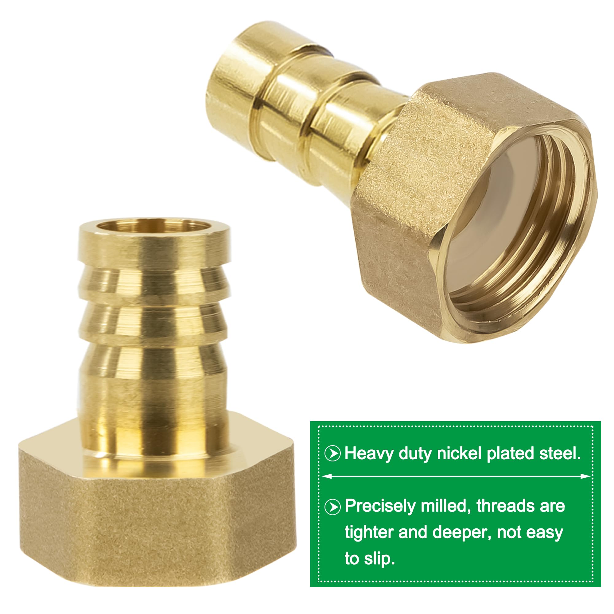 Raccord Tuyau 10mm 6PCS Raccord Cannelé Tuyau Tube Barbelé, 19mm Barb X G3/4 Mâle Connecteur Tuyau Carburant