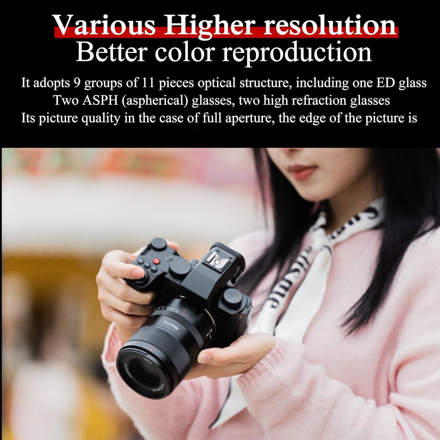 7artisans AF 50mm F1.8 Camera Lens for L Mount,Full Frame,Large Aperture,Prime,STM Auto Manual Focus,for Panasonic S,DC-S,Leica/Sima L Series,for Portraiture/Street Photography/Humanistic Subjects