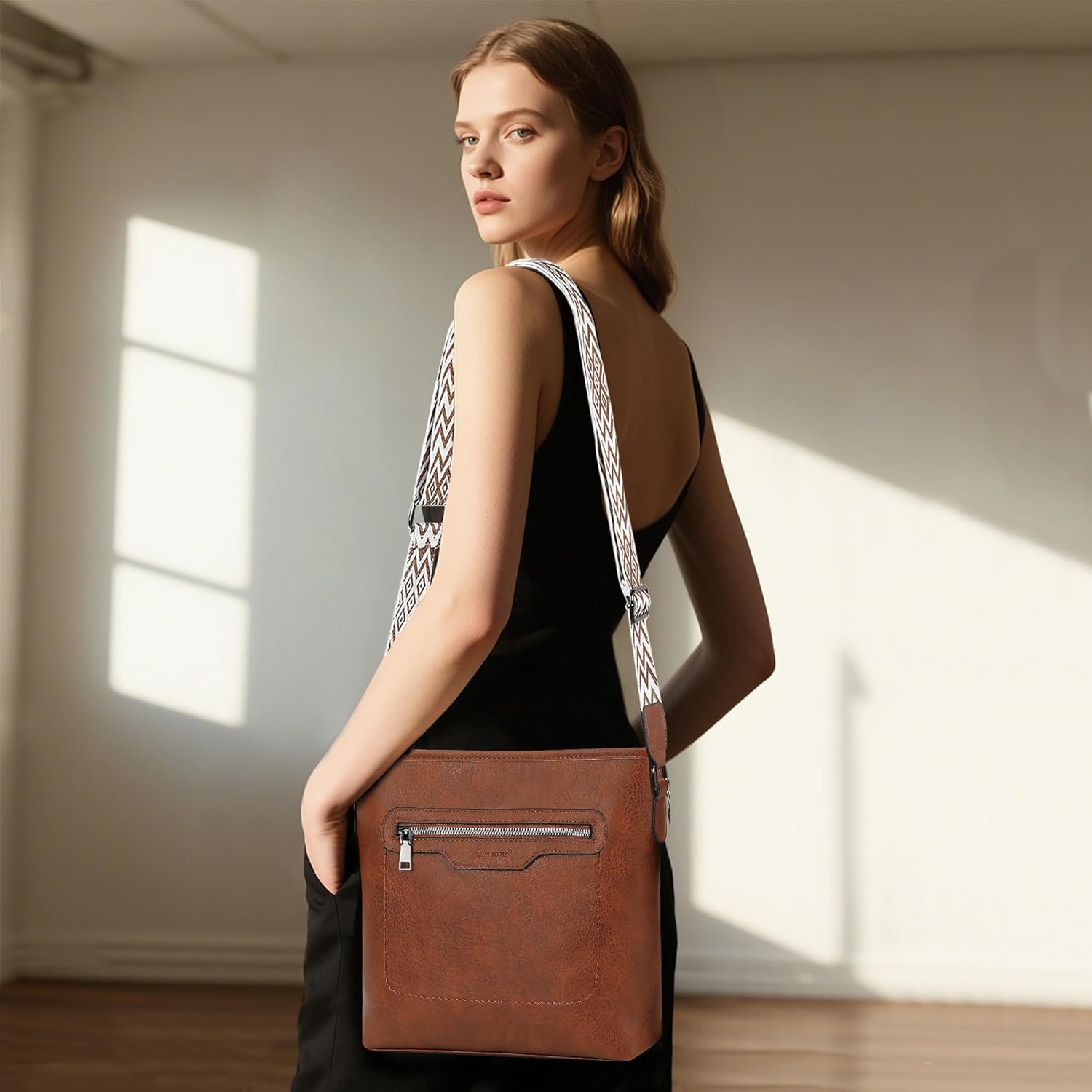 TANTOMI Crossbody Bags for Women Casual Crossbody Purses for Women Travel Shoulder Bag Handbags with Adjustable Strap - Image 2