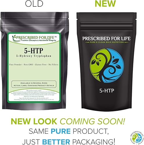 Miniatura 2 de Prescribed For Life 5-HTP Powder  Polvo puro de 5-hidroxitriptófano  Natural, sin blanquear, sin gluten, vegano, sin OMG, sin soja, kosher, sin