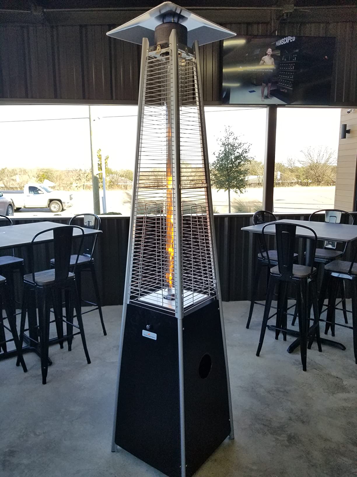 47/mo Finance Legacy Heating Quartz Galss Tube Patio Heater, Visual