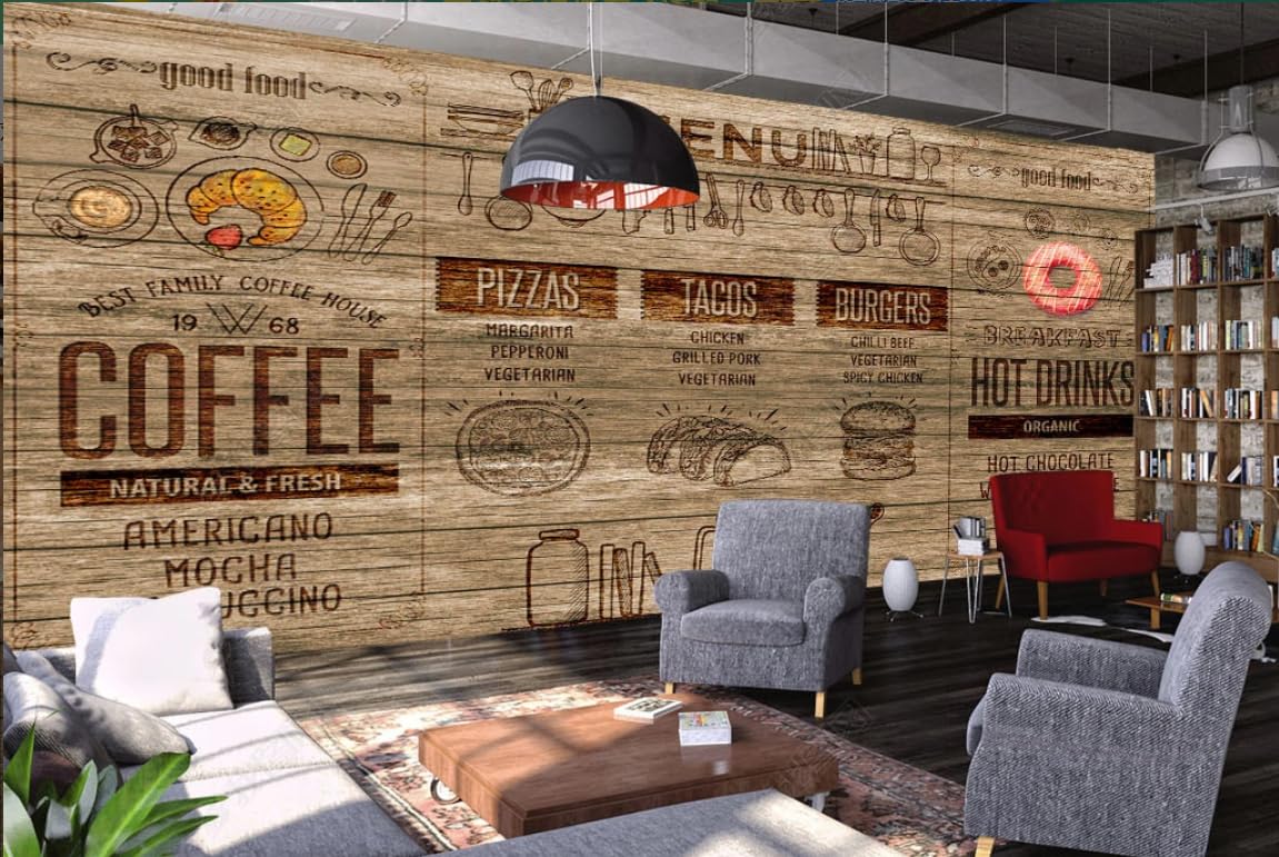 Niestandardowa fototapeta 3D popołudniowa herbata kawa restauracja tło ściana salon, sypialnia hotelowa, tło ściana - 200 cm x 140 cm