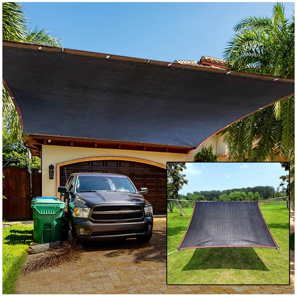 Tenda a vela per esterni, 85% tessuto ombreggiante, resistente telo in rete per patio, giardino e serra, disponibile in misure 2 x 4 m, 3 x 8 m, 4 x 6 m, 6 x 10 m, 8 x 8 m (3 m x 8 m)