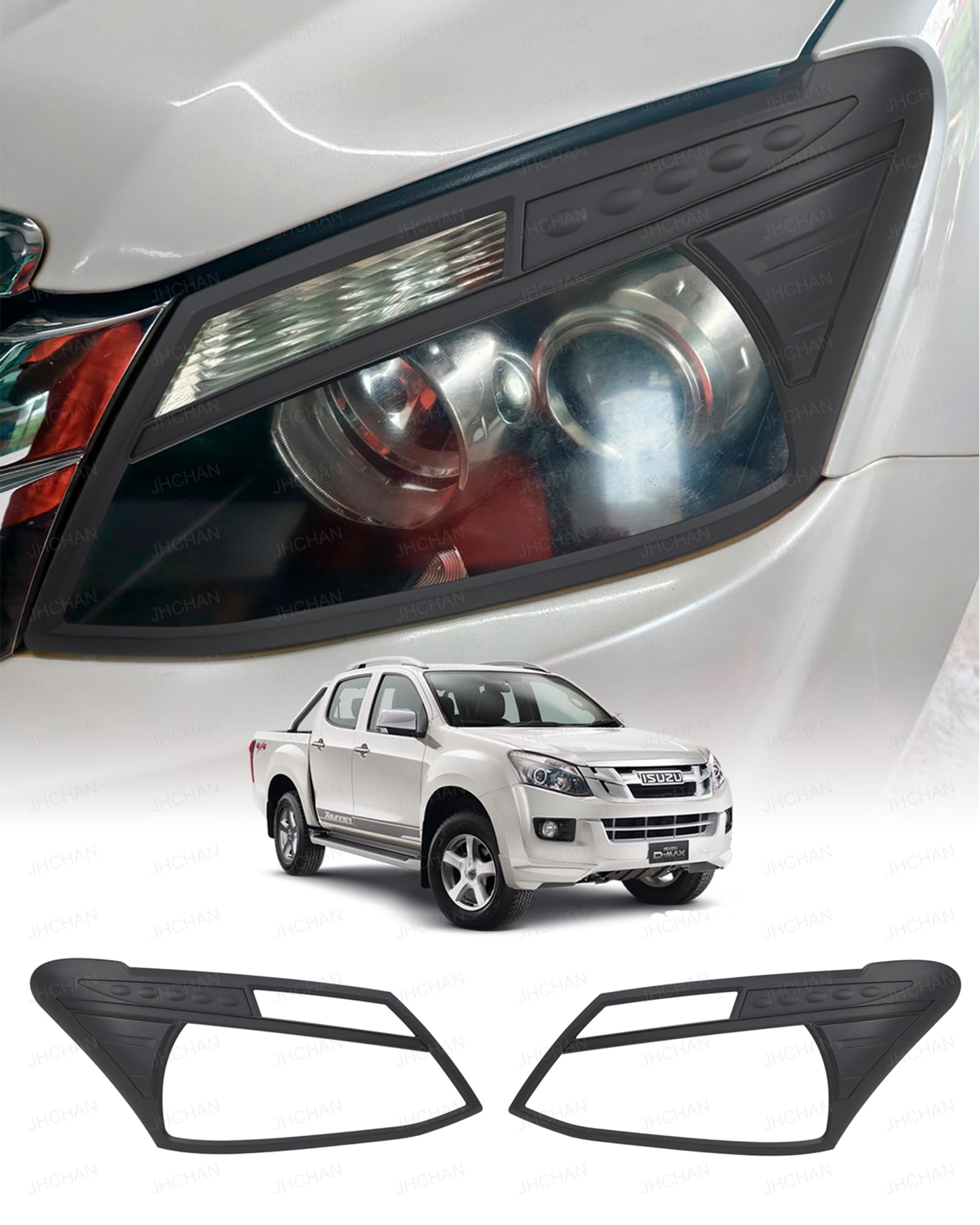 Protector de luz para accesorios Isuzu Dmax de alta resistencia Blade 2pzs 8