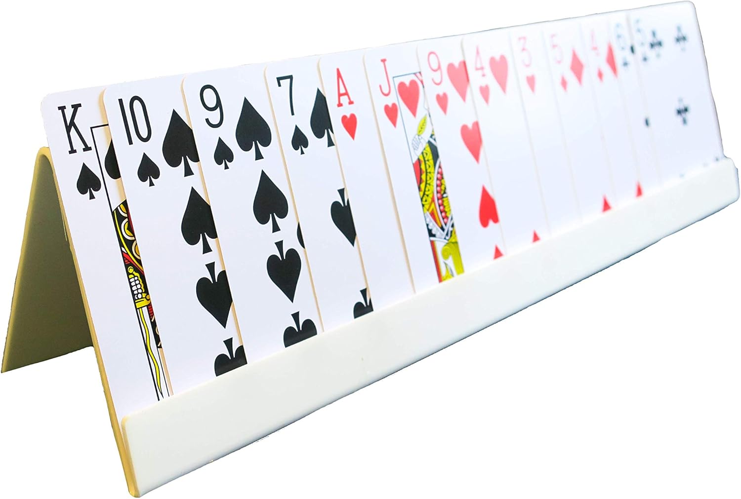 Baron Barclay White Plastic A-Frame Card Holder for Playing Cards - 11.75 Inches Long