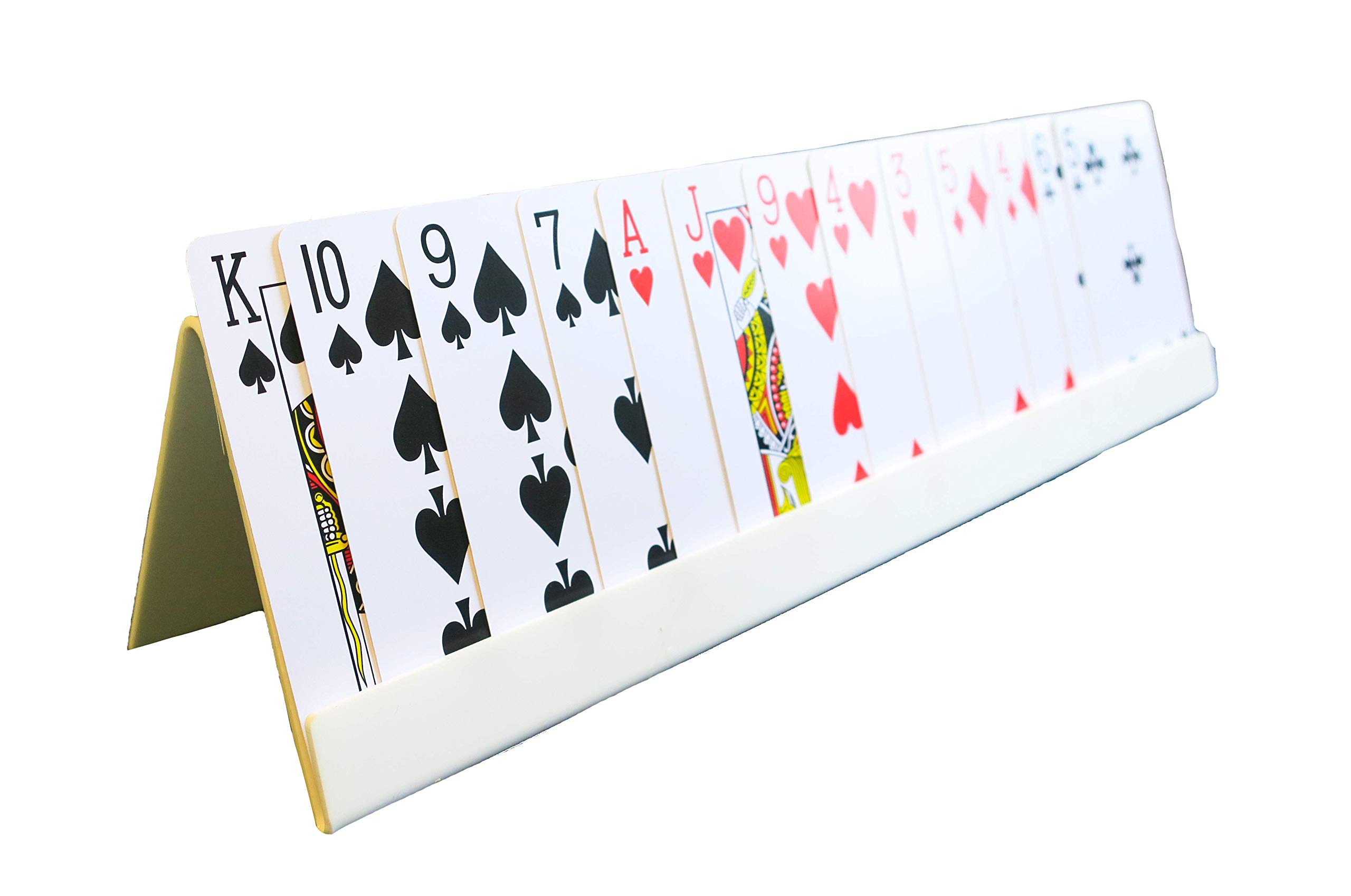 Baron BarclayWhite Plastic A-Frame Card Holder for Playing Cards - 11.75 Inches Long