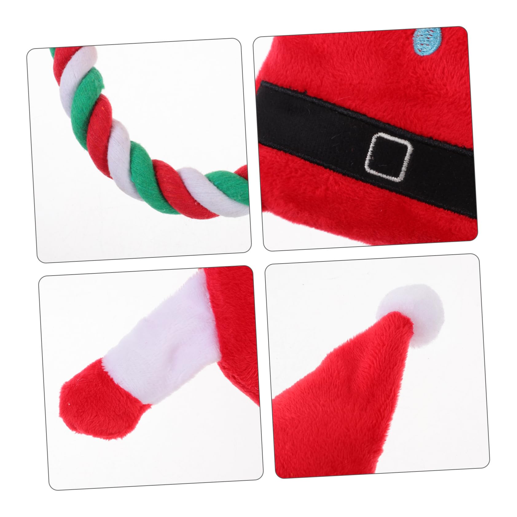 BESPORTBLE 4stücke Kautschuk Quietschspielzeug Für Hunde Weihnachtsmann-Design Interaktives Kauspielzeug Für Welpen Und Hunde Langlebig Unterhaltsam Und Zahnreinigend Für Spiel Und