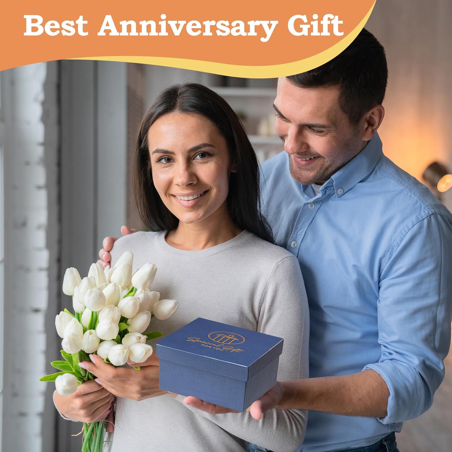 Gift for Women, Eternal Crystal Rose Flower Figurine Ornament Wedding Anniversary Love Gift for Love One, Happy Anniversary Day Gifts Ideas for Wife Girlfriend Couple Her