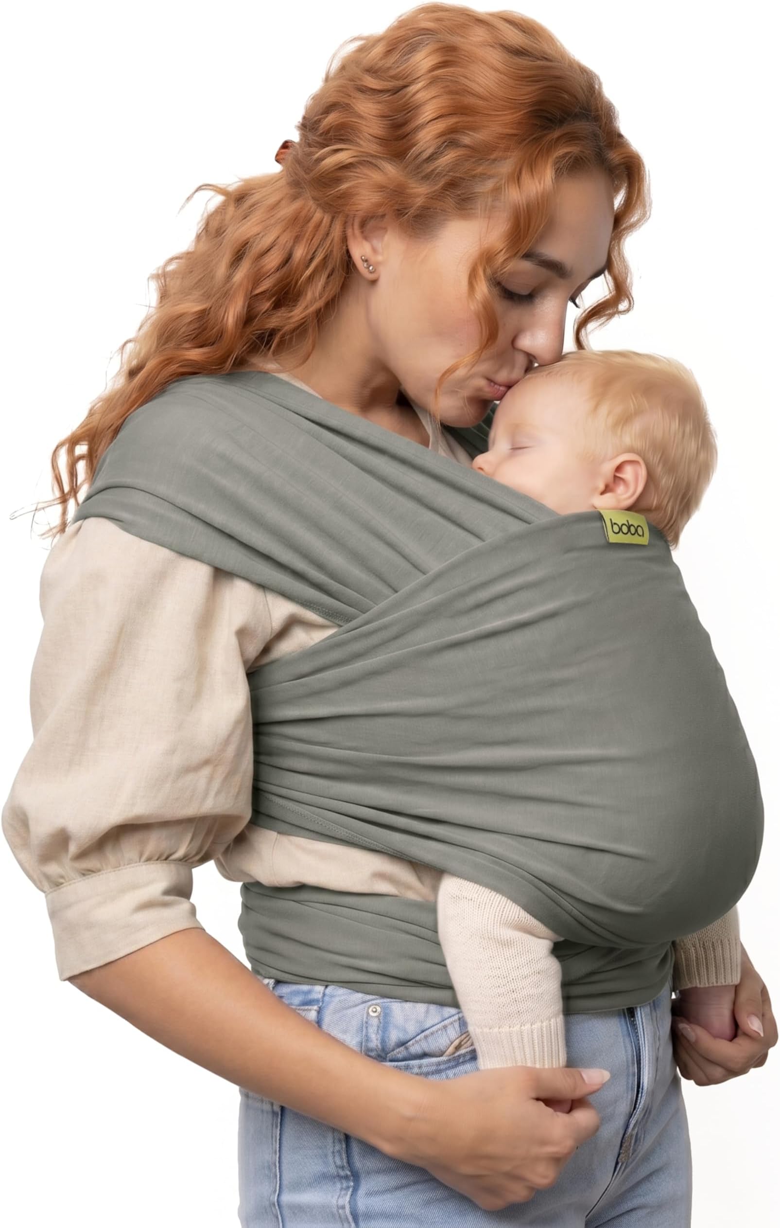 Boba Wrap Baby Carrier, Grey - Original Stretchy Infant Sling, Perfect for Newborn Babies and Children up to 35 lbs