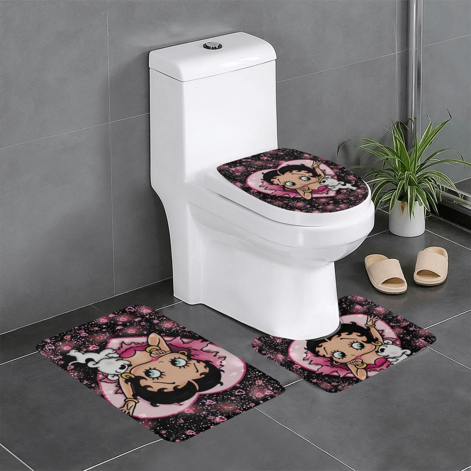 Amazon｜ベティちゃん ベティブープ 3点セット トイレマット