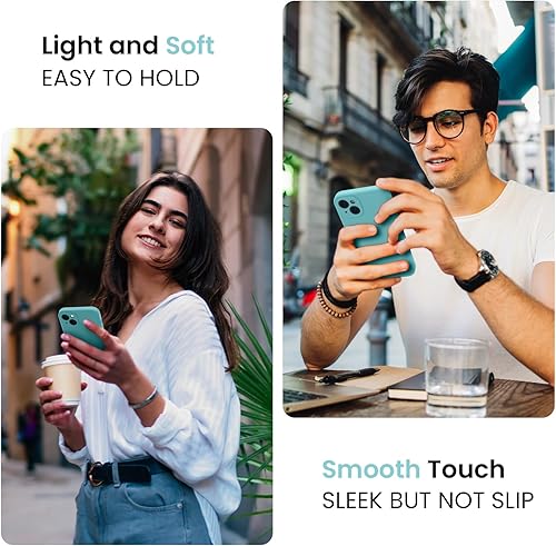 Miniatura 314 de FireNova Funda para iPhone 14 Pro, funda de silicona mejorada [protección de cámara] con [2 protectores de pantalla], forro interior de microfibra