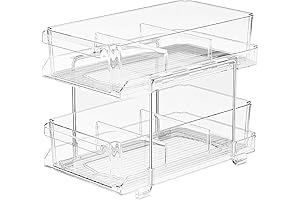 Two-Tier Clear Crevice Storage Cabinet for Bathroom Essentials