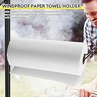 Vista 4 de Lalafancy Organizador de parrilla para Blackstone, 3 en 1, parrilla de barbacoa, accesorios de picnic con soporte para toallas de papel