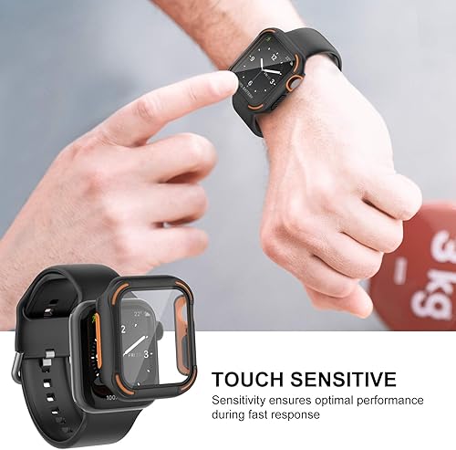 Vista 41 de Recoppa Funda resistente para Apple Watch de 1.732 pulgadas Series SE 6/5/4 con protector de pantalla, duradera serie Quattro Pro Series a prueba