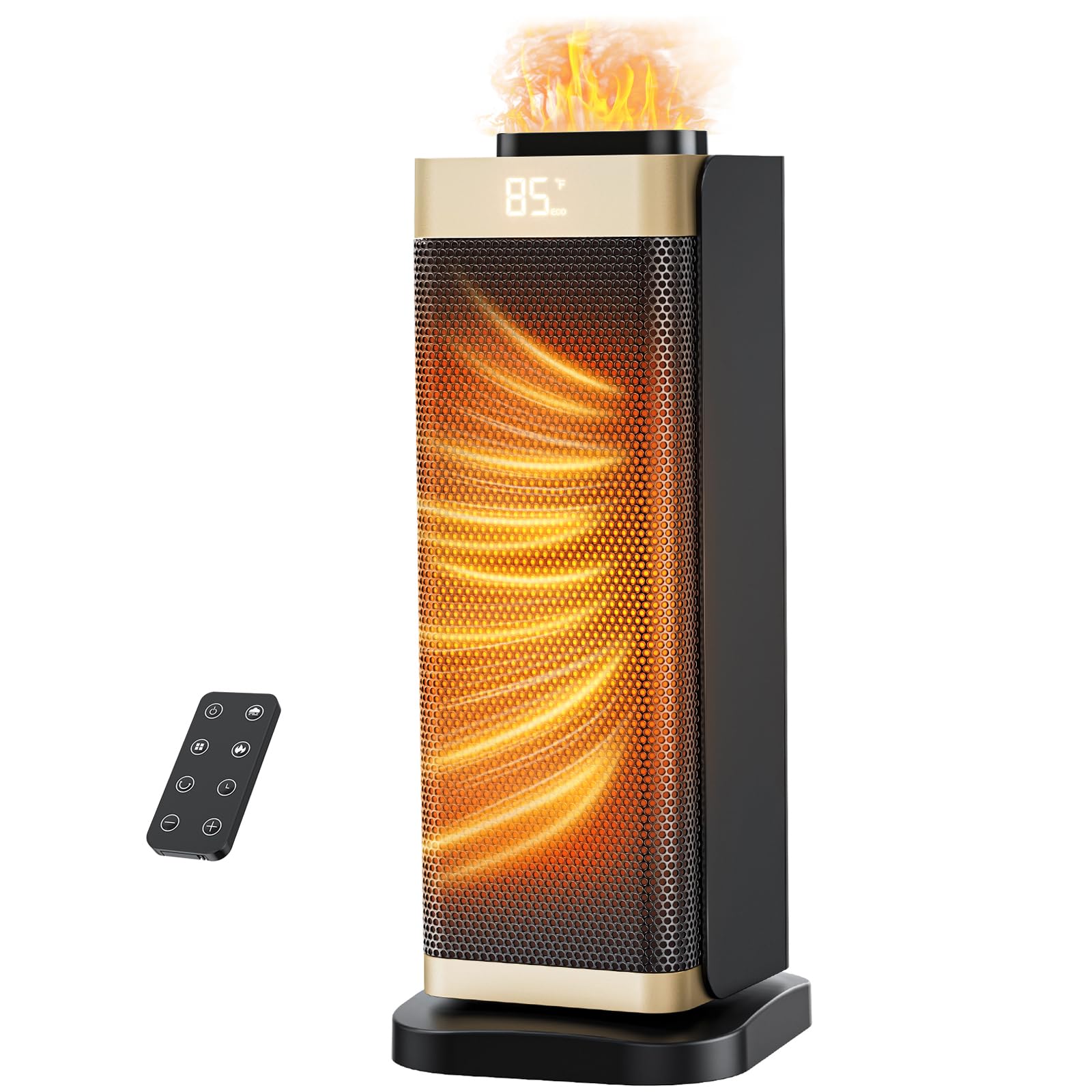 Space Heaters for Indoor Use Staholz Portable Space Heater with Humidifier Ambient Light Family-Safe Electric Heaters with Thermostat