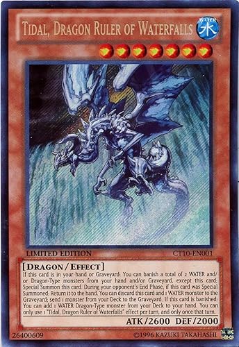 YU-GI-OH! - Tidal, Dragon Ruler of Waterfalls (CT10-EN001) - 2013 Latas para coleccionistas - Edición limitada - Secret Rare