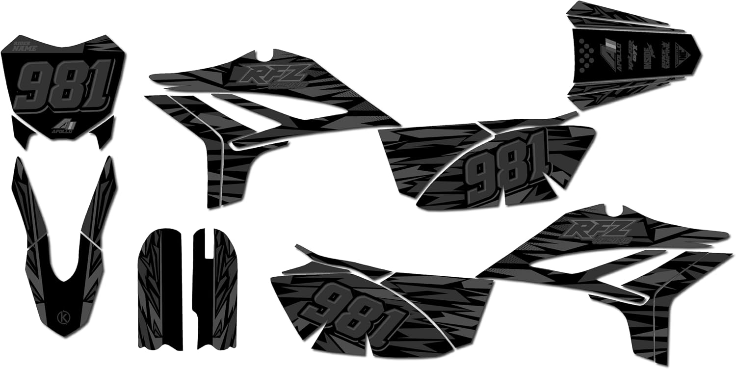 Graphics Kit for Apollo RFZ Z20 Z40 (All Years) Twitch Series Magenta-fade 09 Mil-Dirt bike Custom Racing Graphics Decals Stickers Kit, no-plastics