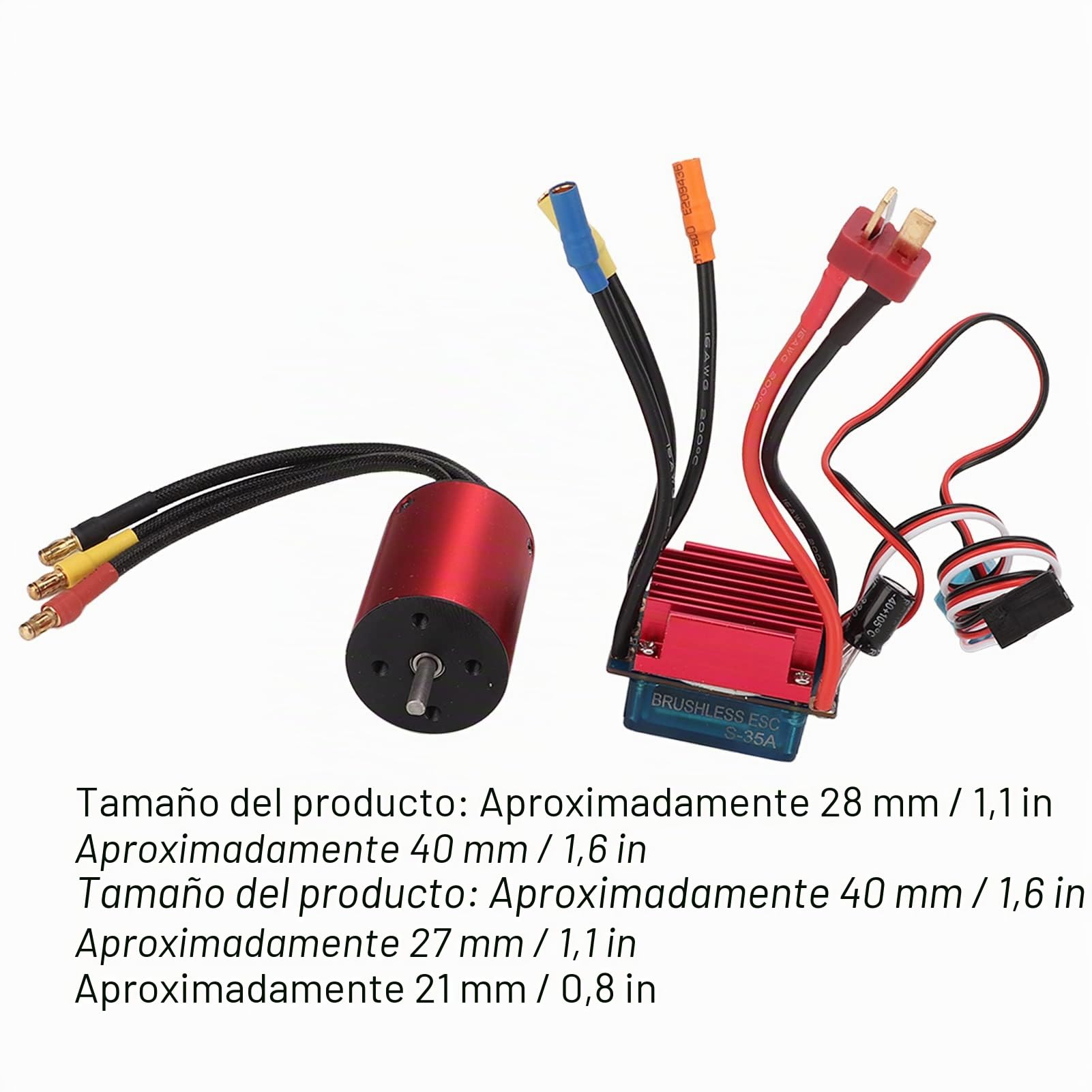 Alomejor RC Car Brushless Motor ESC Kit 3600KV Motor Y 35a ESC Combo Set para 1/14 1/16 RC Car