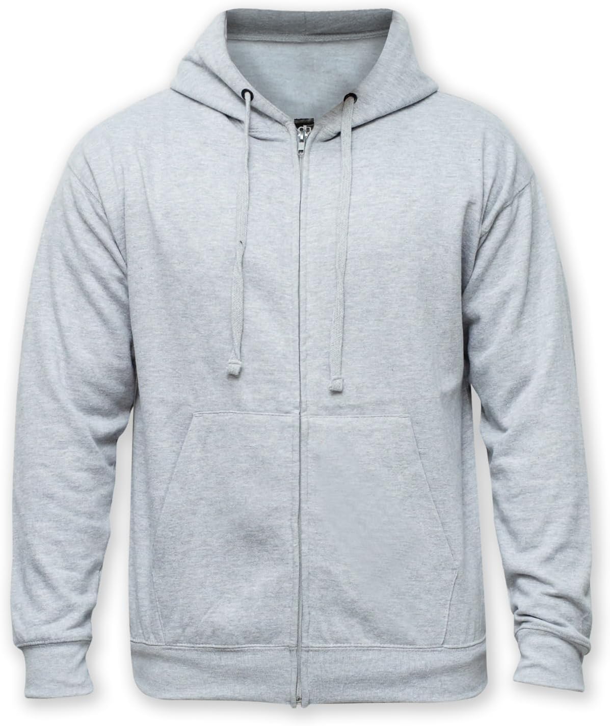 Zipped Premium Black Hoodie Adult Zip Up Unisex Zipper XS-6XL Heavy Blended Hooded Fleece Jumper Work Wear Sweatshirt Hoodies Top Plain BNW Unisex