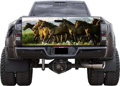 GRAPHIX EXPRESS Adhesivos para puerta trasera de camioneta (caballo T97), calcomanías para puerta trasera para camionetas, calcomanías gráficas para