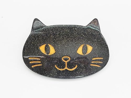 Amazon ルチカ Luccica ニヤリねこ バレッタ ブラック ユルい 猫 アクセサリー アニマル 動物 ネコ キャット かわいい キュート メルヘン シンプル バレッタ クリップ 通販