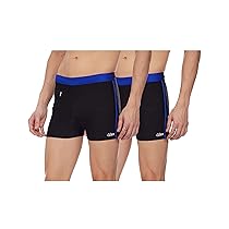 I-Swim Mens Costume Is-010 Size XL Black/Blue with Is-010 Size XL Black/Blue Pack of 2 and Swimming Goggles Is-506