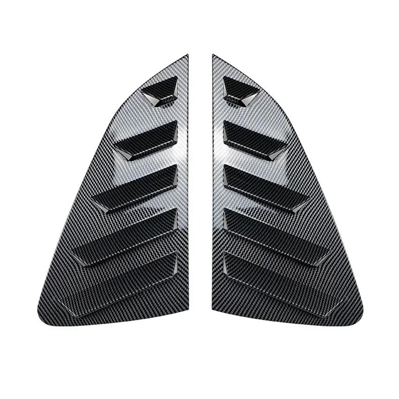 HGPVPKZAZD Car Rear Window Spoiler Tail Wing For VW For Polo For MK6 2018-2023 Rear Window Louver Shutter Cover Side Vent Scoop Trim Windshield Cover Rear Window Side Splitter Wing(Carbon Fiber Look)
