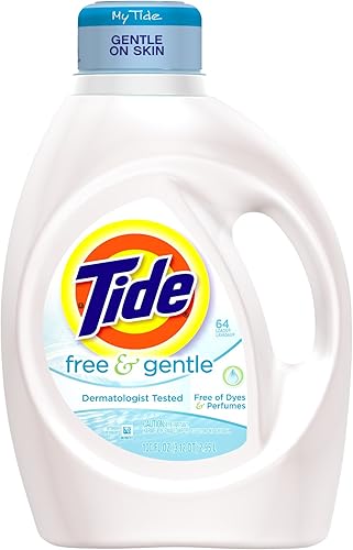 Miniatura 10 de Tide Free & Gentle HE - Detergente líquido para ropa, sin fragancia, 1.06 L (25 cargas) - El embalaje puede variar