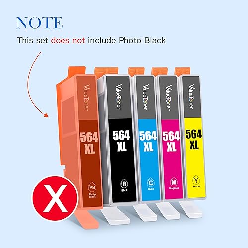 Miniatura 6 de Valuetoner 564XL - Cartuchos de tinta para impresoras HP compatibles con cartuchos de tinta HP 564 XL de alto rendimiento para Photosmart 5520 6520