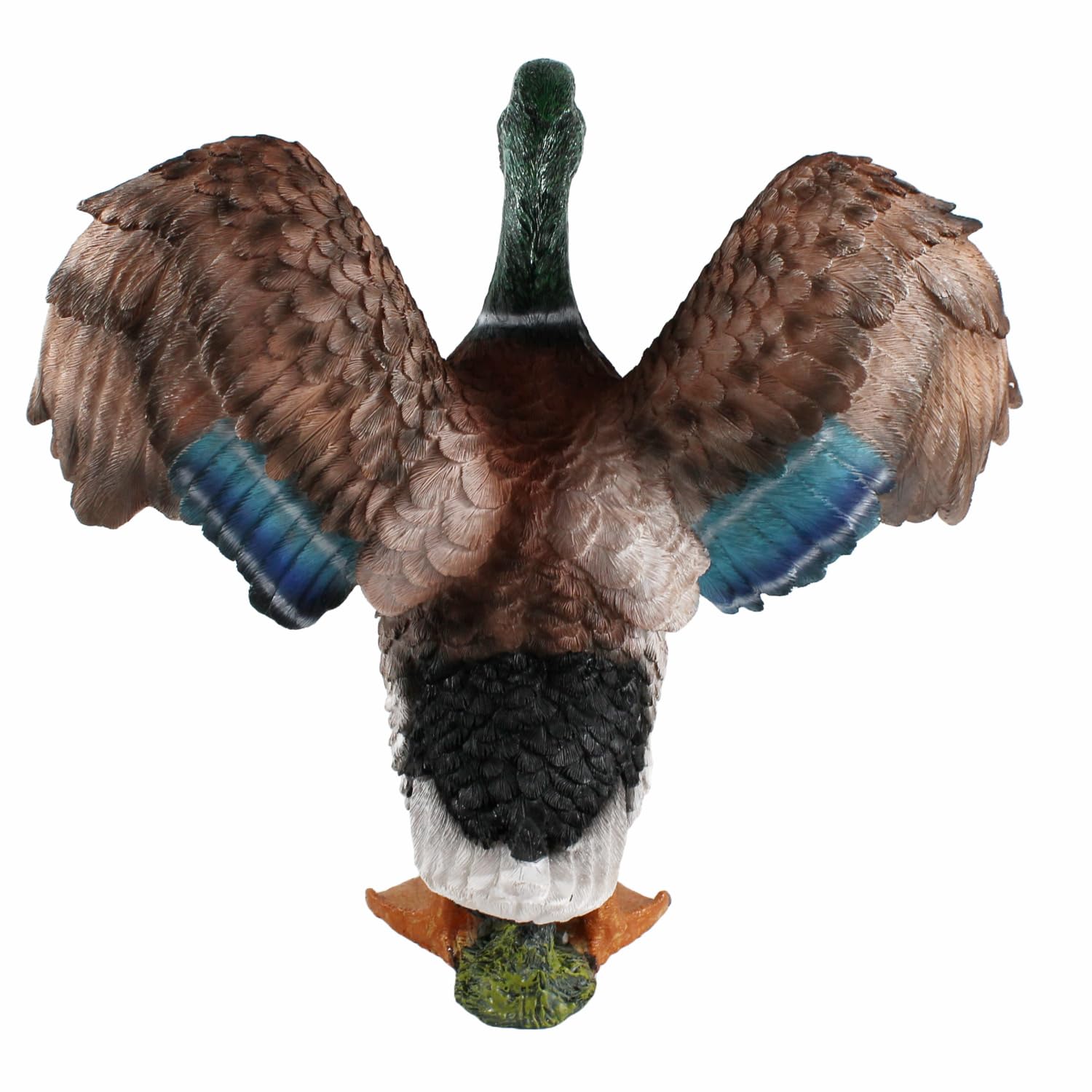 colourliving Enten Figur XL Deko Ente Groß, lebensecht und handbemalt, mit geöffneten Flügeln Deko Enten für den Garten oder Gartenteich