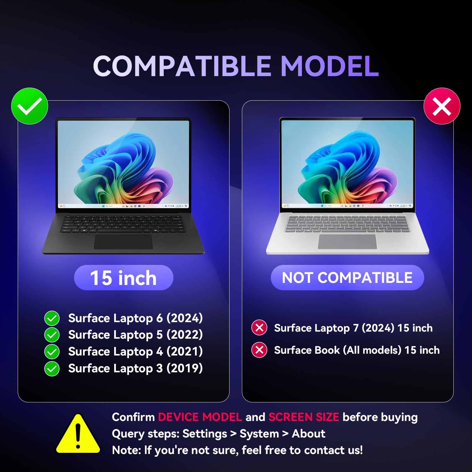 BROPGOD Privacy Screen for Surface Laptop 6/5/4/3-15 Inch, Removable Computer Screen Anti-Spy Filter Shield for Microsoft Surface Laptop 15in