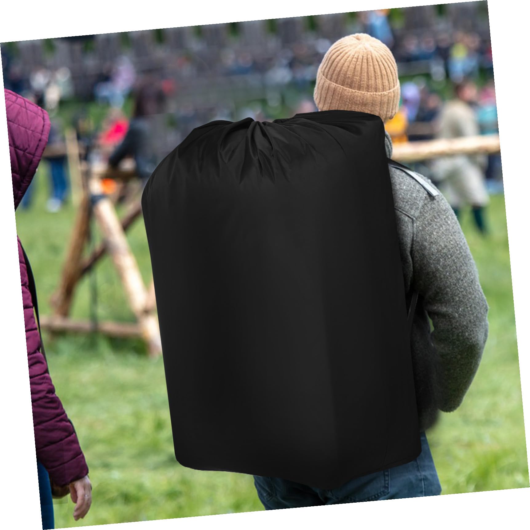 Borsa da Viaggio per Passeggino, Borsa per Aereo, Nylon Nero | Doppie Rinforzate Cuciture Bloccabile, Chiusura a Coulisse, Cinghie Spalla, e Viaggio Deposito