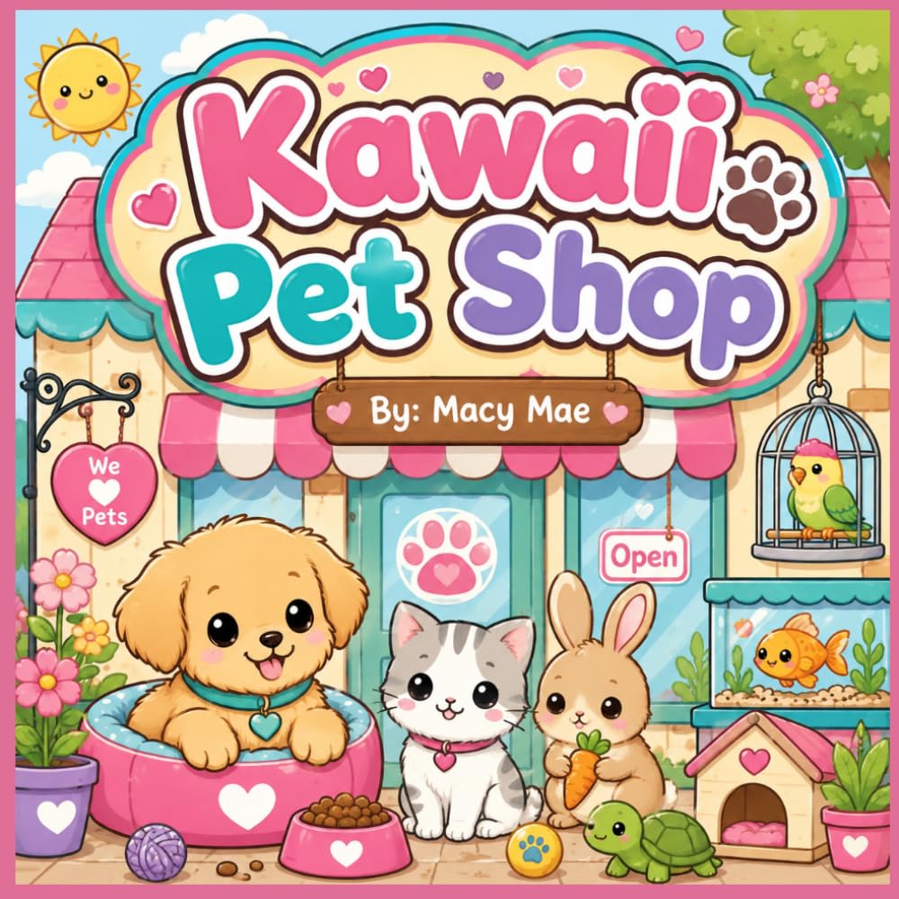 Kawaii Pet Shop: Super cute animal coloring book for all ages (Cute kawaii)
