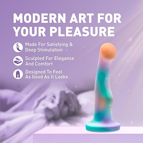 Miniatura 2 de Blush Avant Opal Dreams - Consolador curvo de 6 pulgadas para punto G y P, estimulación de placer elegante y profundo, polla de silicona