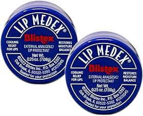 Fane Blistex Medicated Lip Balm, Lip Medex - Para Lábios Ressecados, Com Feridas, Rachados E Resfriados - 0,25 Oz X 2 Unidades