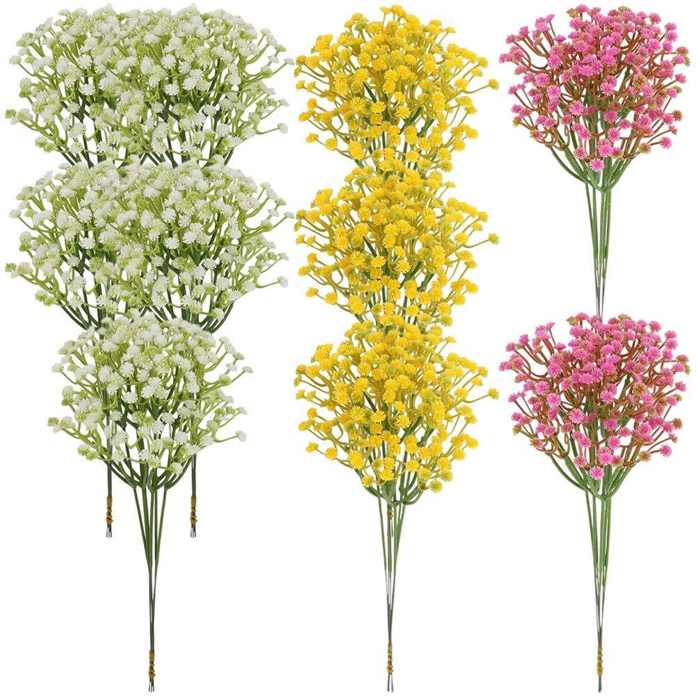 Danlai 60 Pcs Artificial Gypsophila Flower, Flower Plant Ornament for Wedding Party Indoor Scene, Vase Layout Decoration