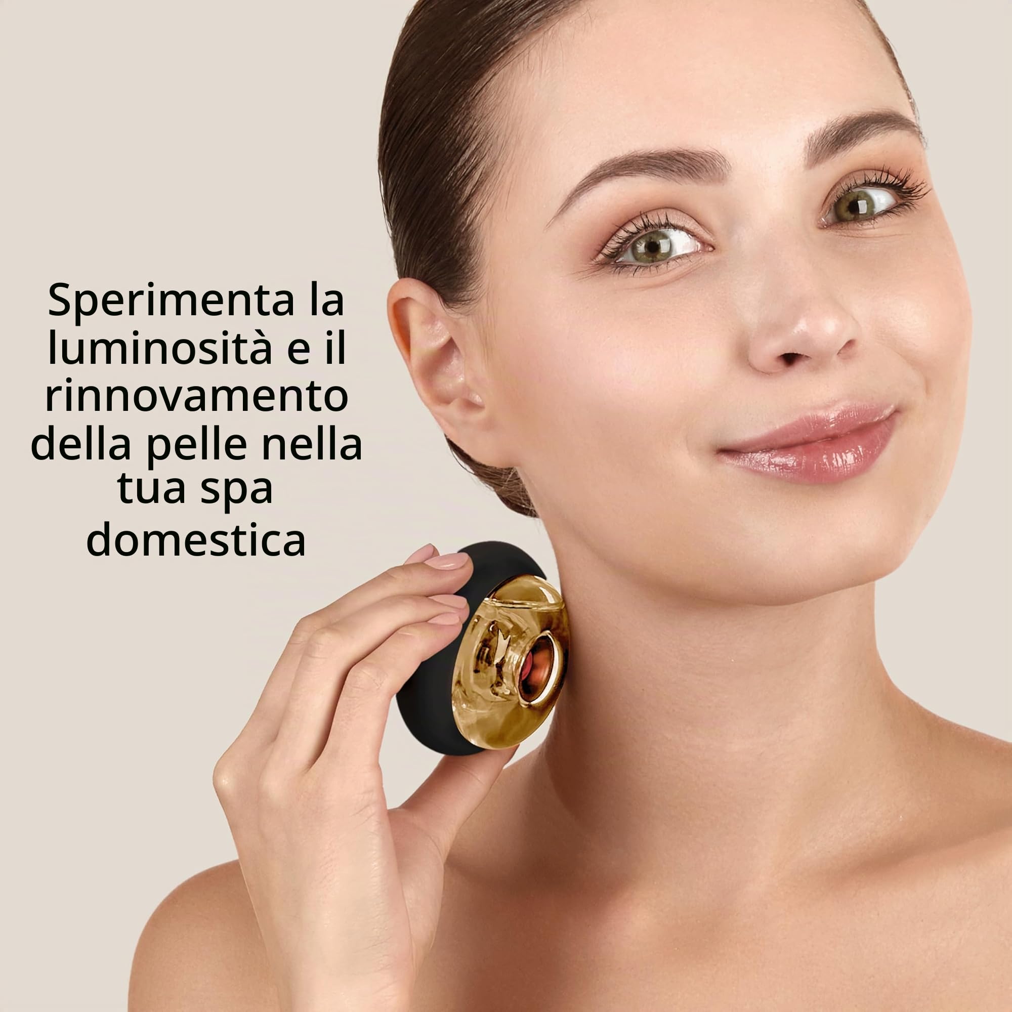 GESKE Sonic Cool & Warm Face & Body Massager 9 in 1 Massaggiatore | SmartAppGuided™ | Viso/corpo | Raffreddamento e riscaldamento senza batteria | Rassoda, rilassa e sgonfia | SmartSonic