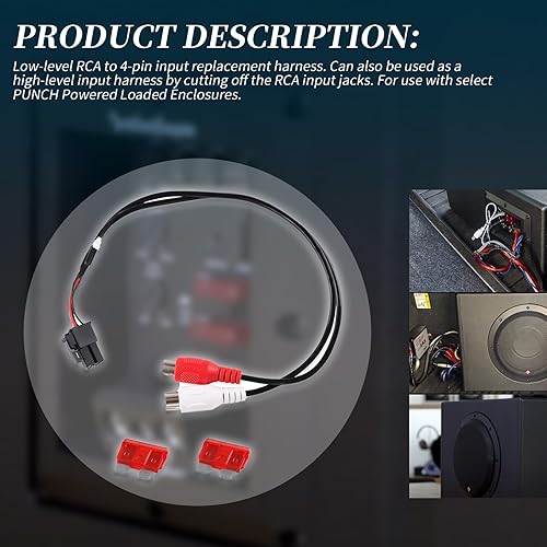 Miniatura 5 de Arnés de entrada de señal 1560-57865-01 compatible con cajas de subwoofer amplificadas Punch P300-10 y Punch P300-12