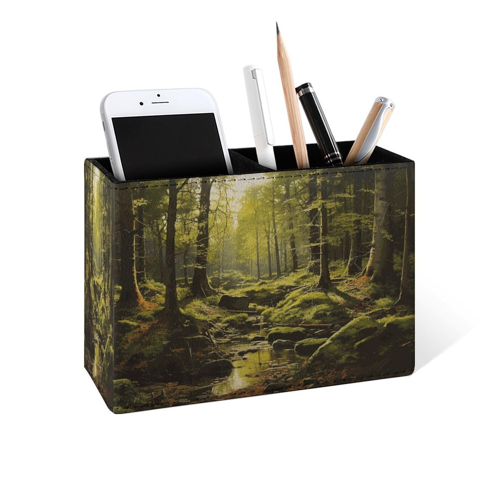 Amazon.com: Famame Green Moss Tree Landscape Pencil Holder for