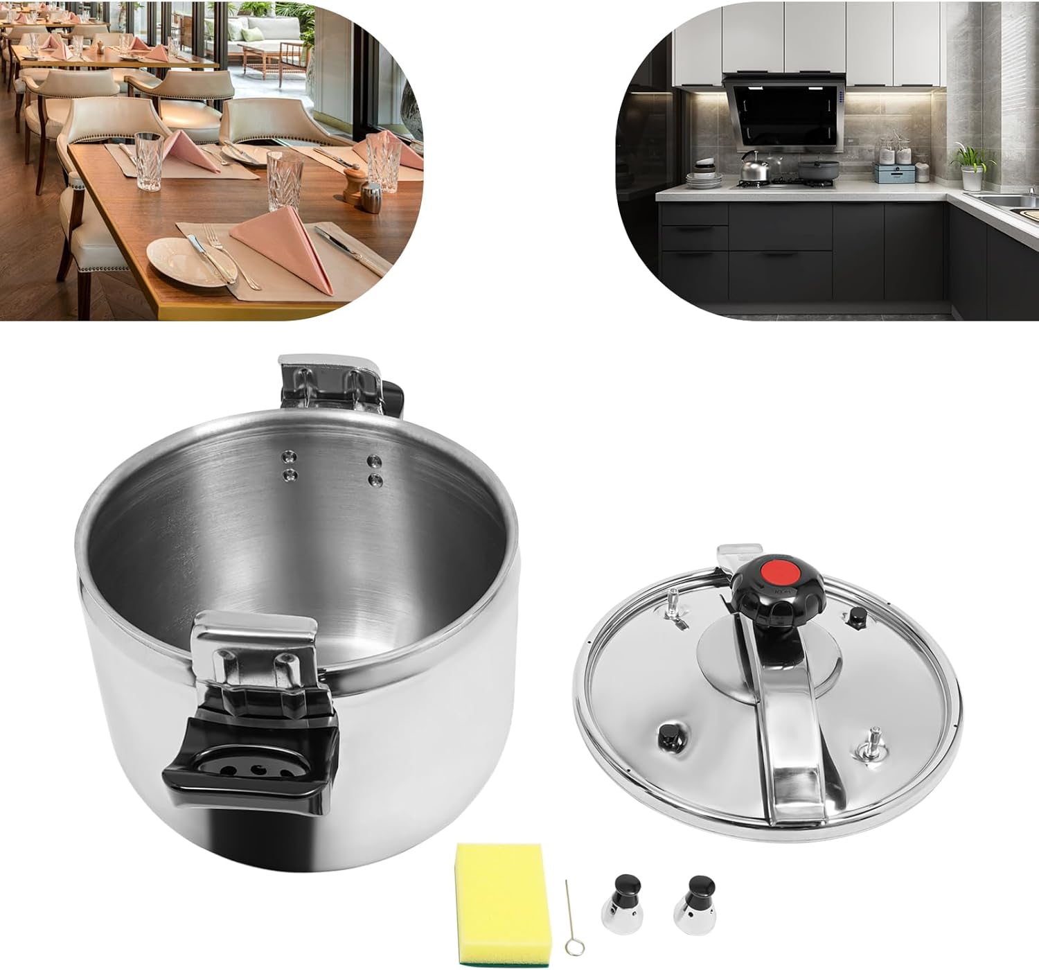 Pressure Cooker Stainless Steel, Commercial Stove Top Pressure Cooker Pot Used for Pressure Foodie or Steaming Instant Fast Cooking Pot