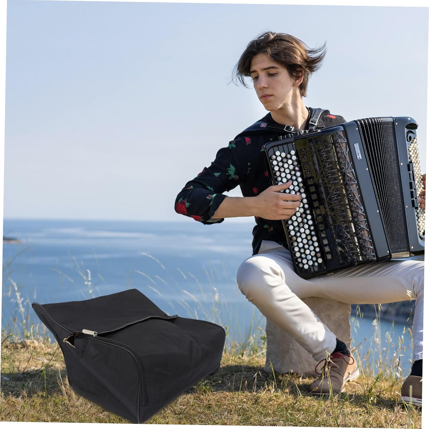 Toyvian Accordion Carrying Bag Straps for Bass Accordions Portable Storage for Music Lovers and Performers for Church Concerts and School Events