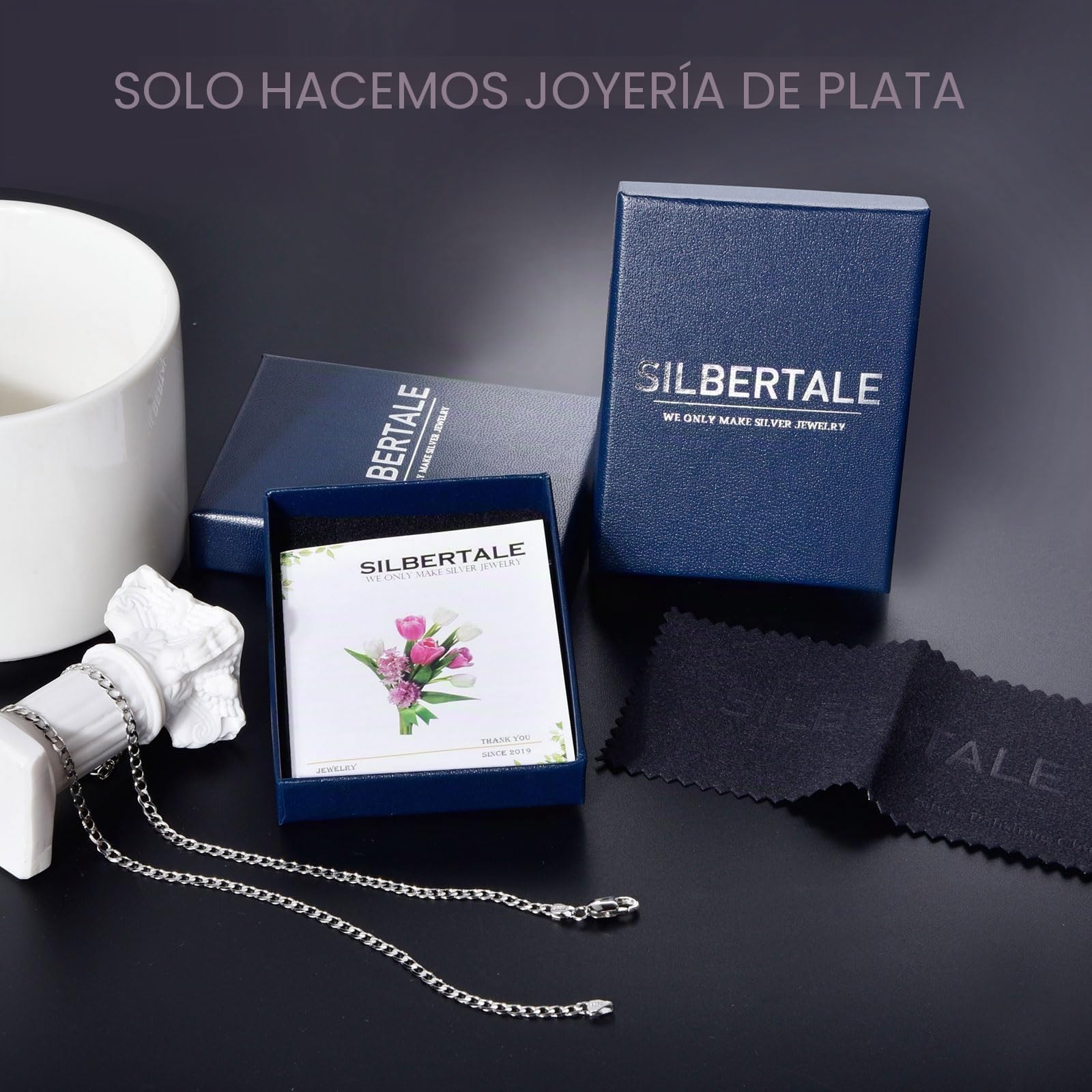 Cadena de plata de ley 925 para hombre y mujer, 2/3/4 mm de ancho, sin colgante, superplana, cadena de plata real