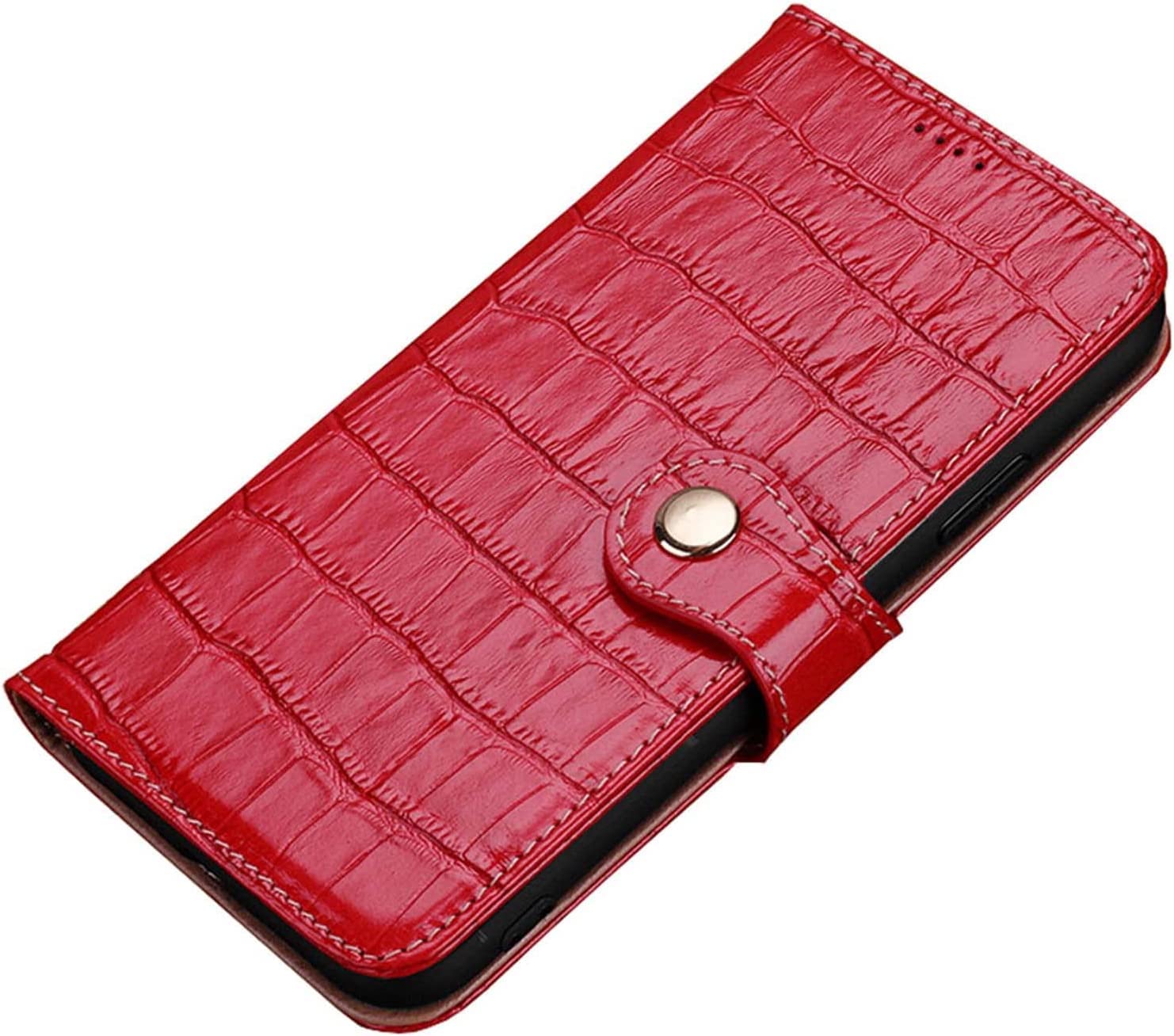Étui à rabat iPhone 14 Plus GUMMMY cuir crocodile rouge avec fentes cartes - 7