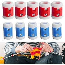 Knitting Row Counter 10 Pcs, Stitch & Row Counters for Knitting & Crochet, Portable Plastic Knitting Needle Counters, Knitting Accessories for Sewing DIY Craft Projects