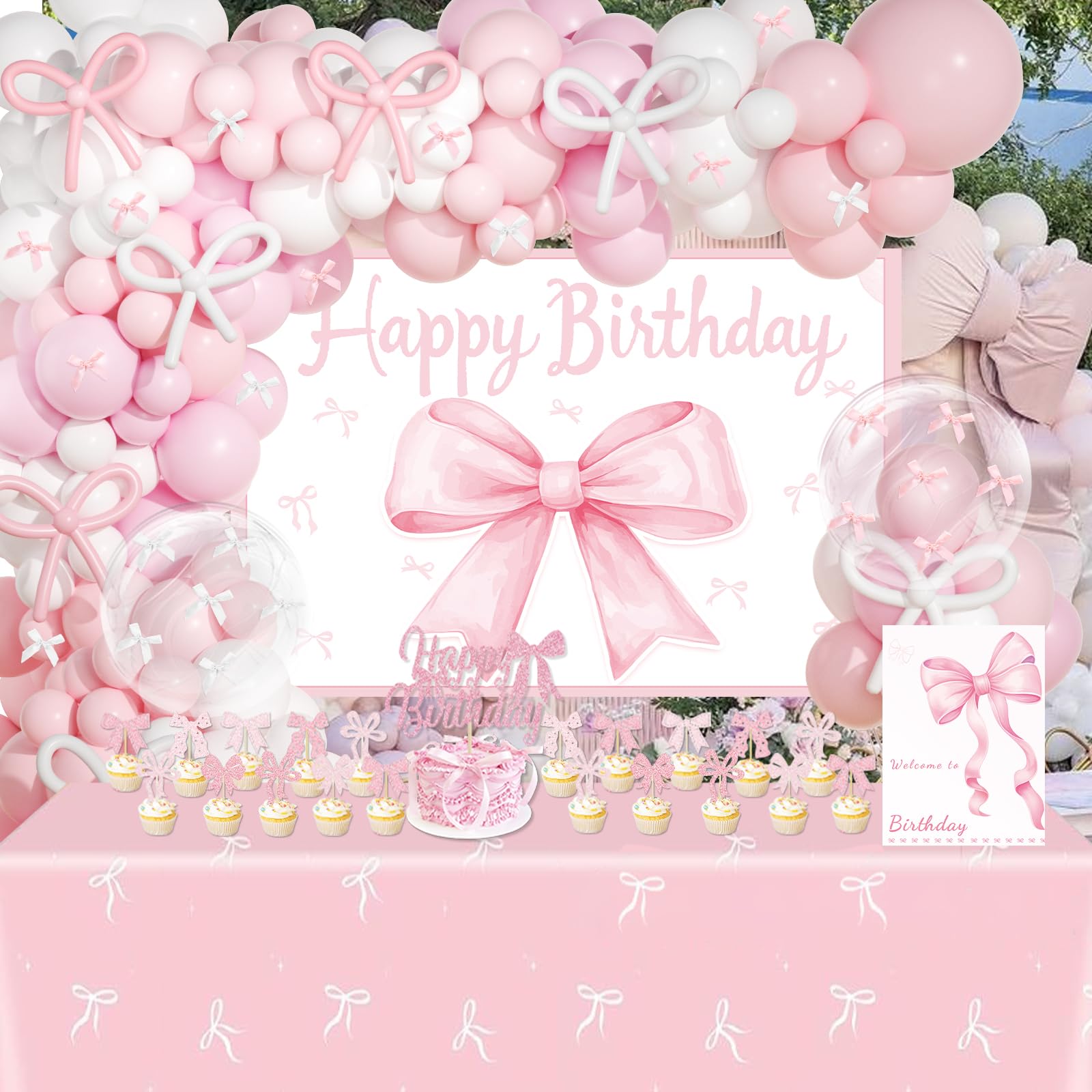 Decoraciones de cumpleaños de coqueta rosa
