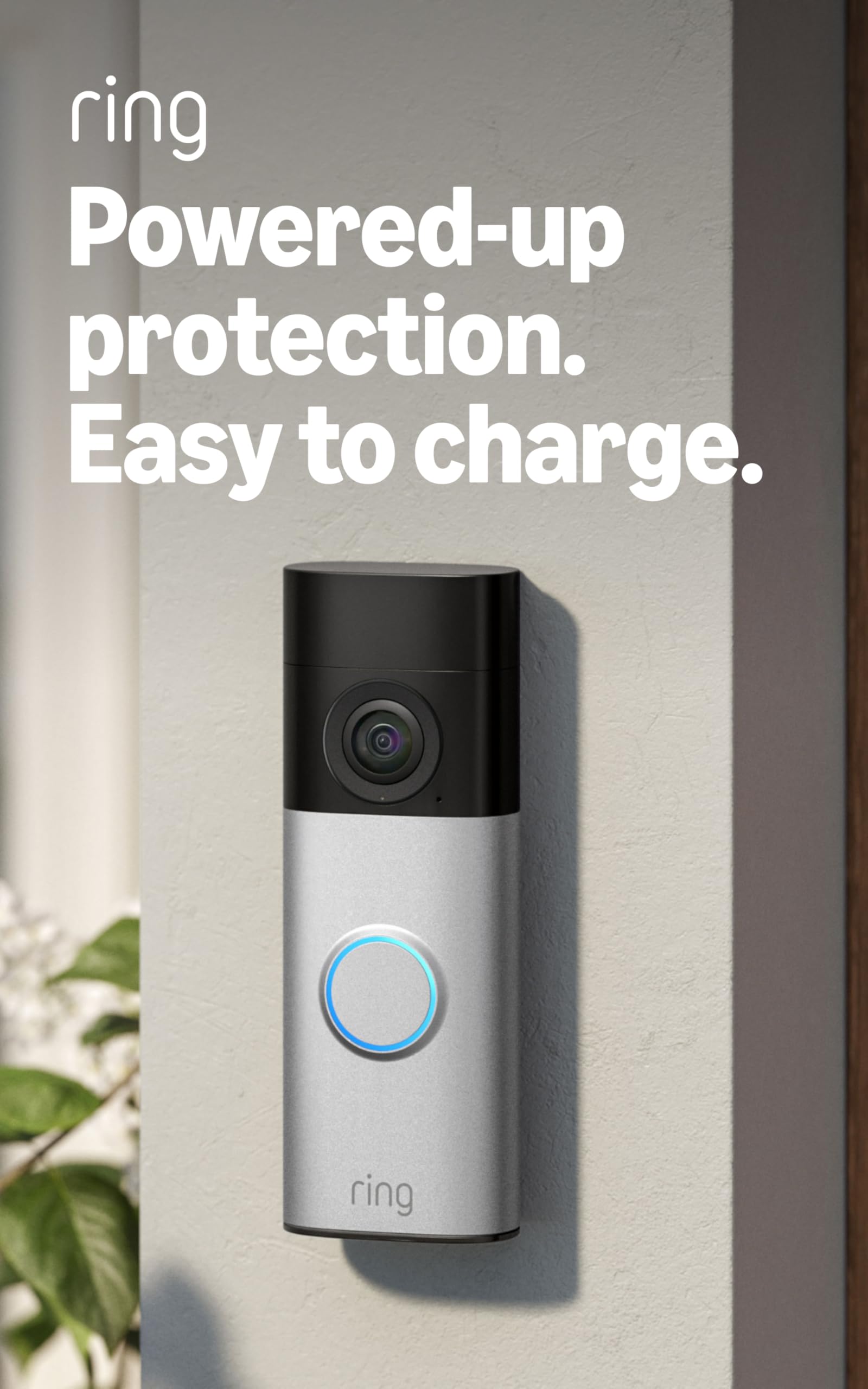 Ring Battery Doorbell Plus (newest model), Retinal 2K with wide-angle video, up to 6x Enhanced Zoom, Night Vision, and Quick Release Battery Pack, Nickel Silver Nickel Silver 1 doorbell Battery