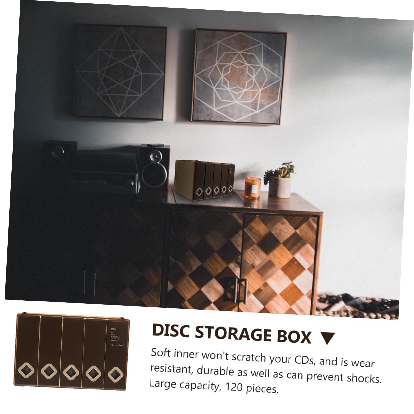Cofanetto CD di capacità Custodia Disc Storage Case per Dischi Protezione da Polvere e Graffi Organizer Pratico e Elegante