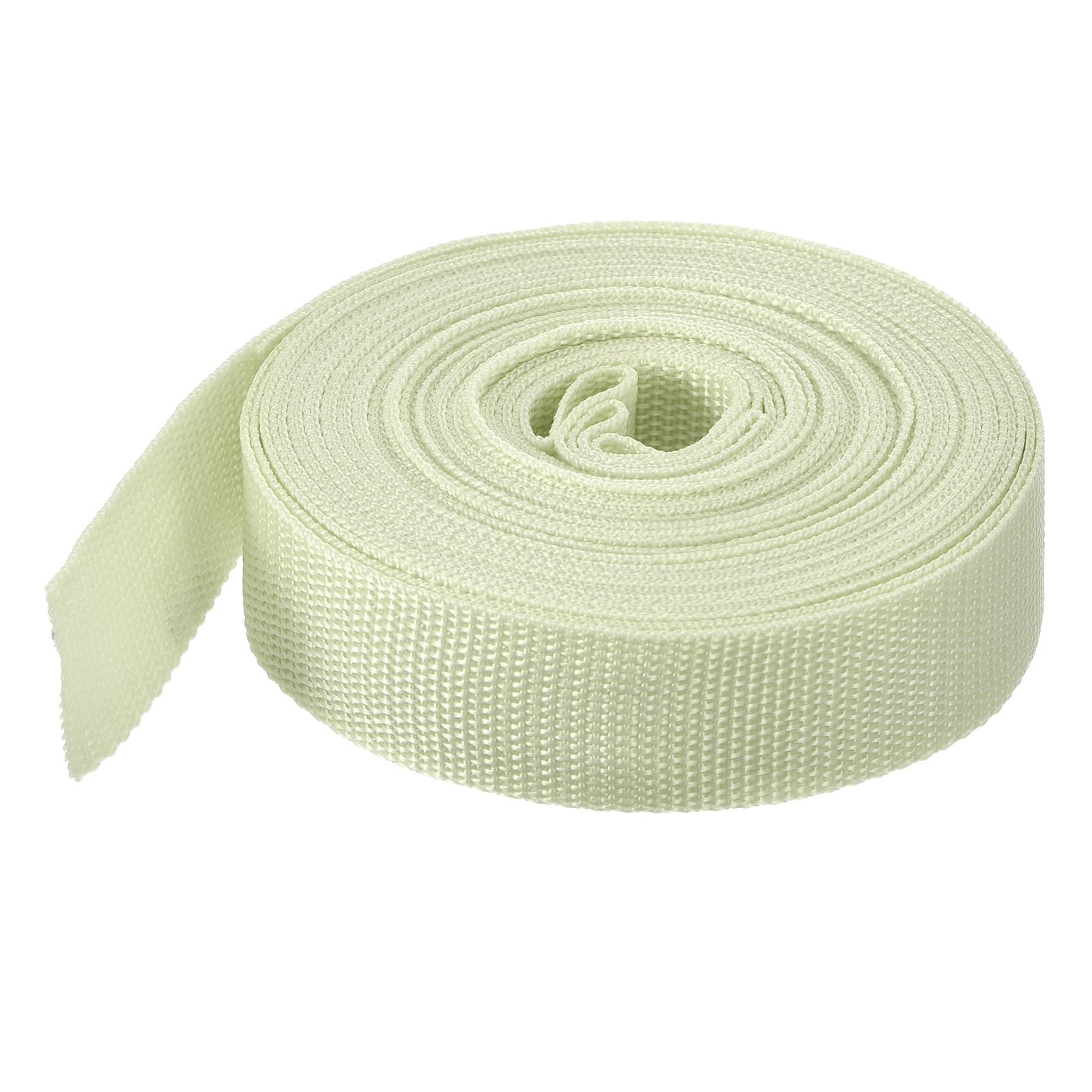 MECCANIXITY Lightweight Polypropylene Webbing Strap 1 1/4" 10 Yard Backpack Strapping Band Apricot for Outdoor Luggage Cargo Straps