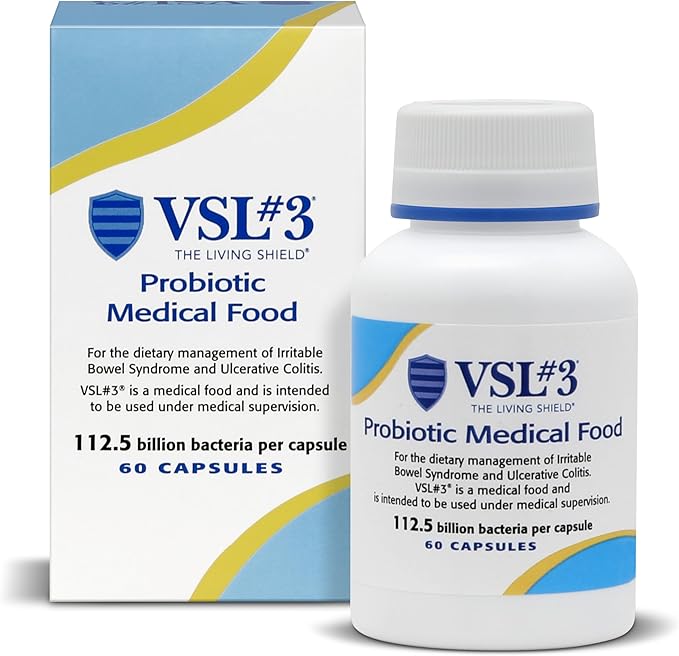 VSL #3® Probiotics for Digestive Health, IBS & UC Symptoms - 112.5B CFUs, High-Potency, Multi-Strain